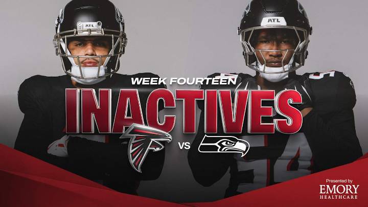 Atlanta Falcons inactives vs. Seattle Seahawks