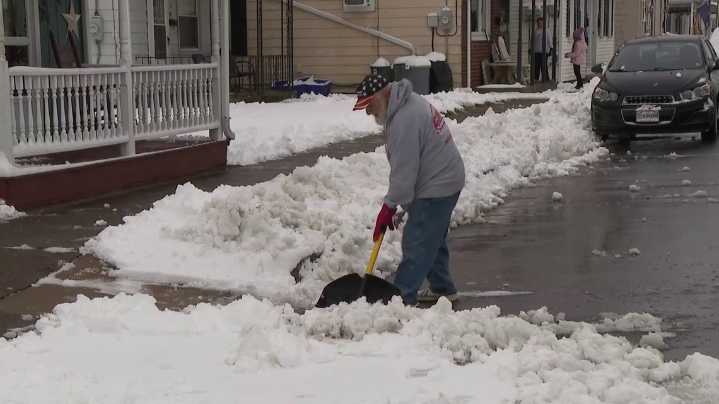 Residents and businesses clean up after season's first snowfall in Central Pennsylvania