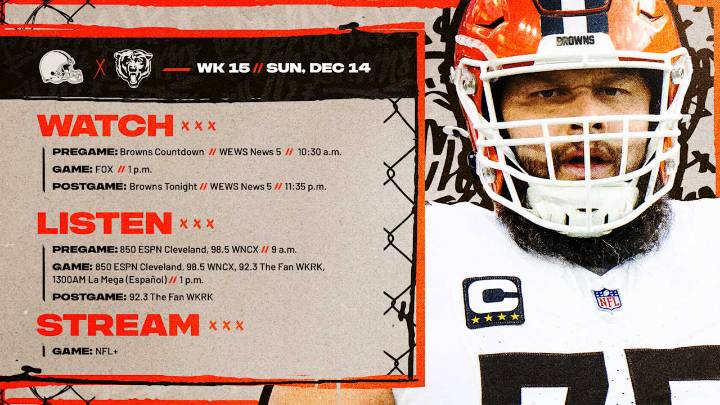 Browns vs. Bears: How to Watch, Listen & Live Stream