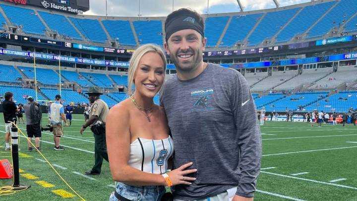 Baker Mayfield’s Wife Reacts to Buccaneers QB’s NFL Punishment For ‘Violent Gesture’ Baker Mayfield's wife refused to sit idle as NFL announced the verdict on the nose vibe celebration, imposing hefty