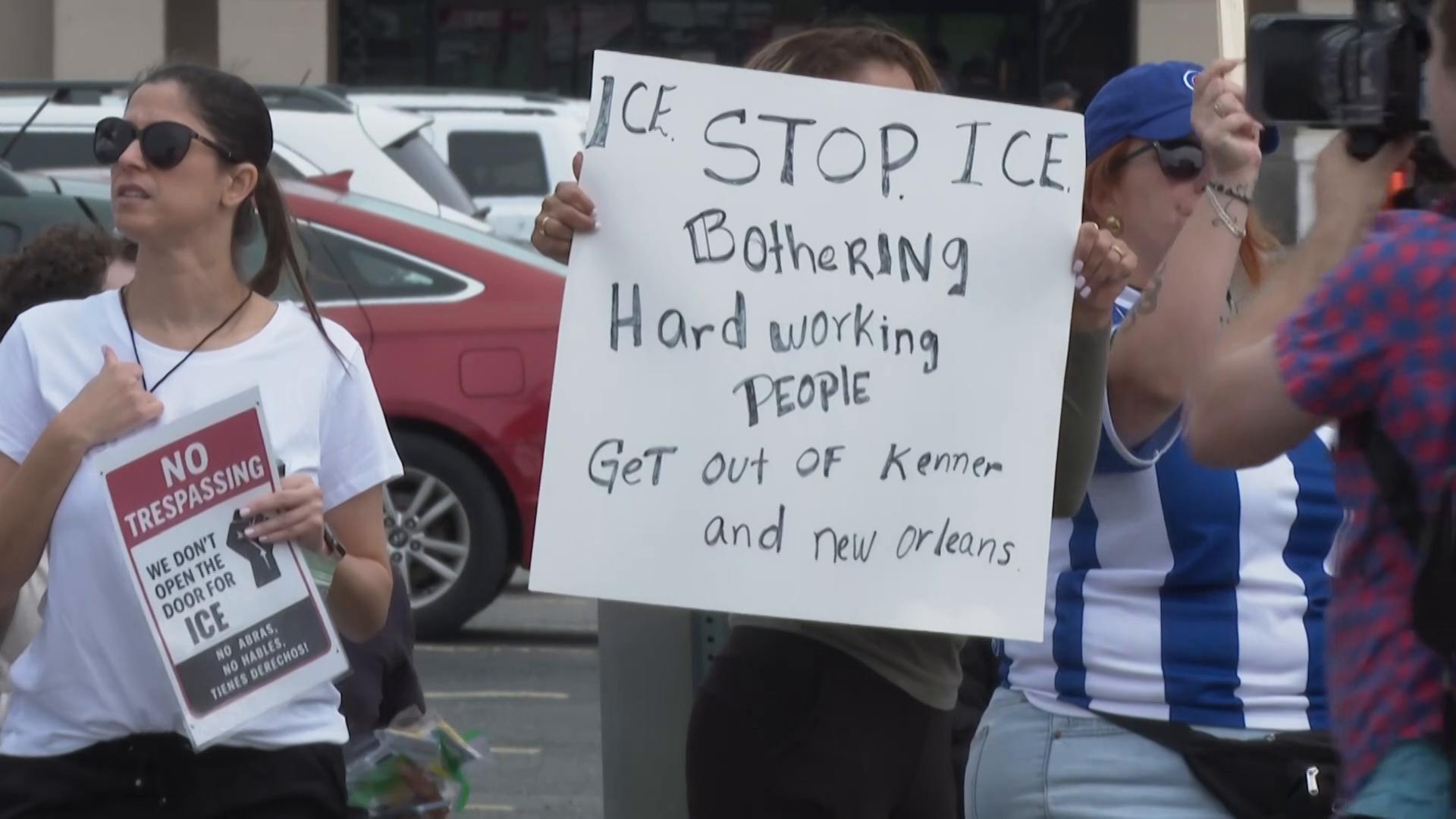 Hispanic New Orleans suburb protests against federal immigration enforcement