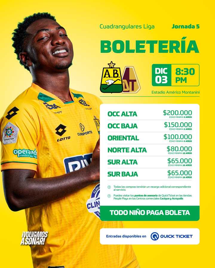 Bucaramanga dio a conocer precio de boletería para el partido ante Tolima