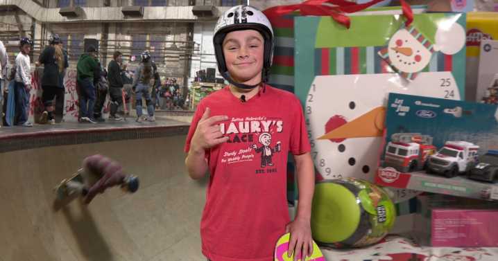 Delafield 13-year-old turns skateboarding competition into holiday toy collection