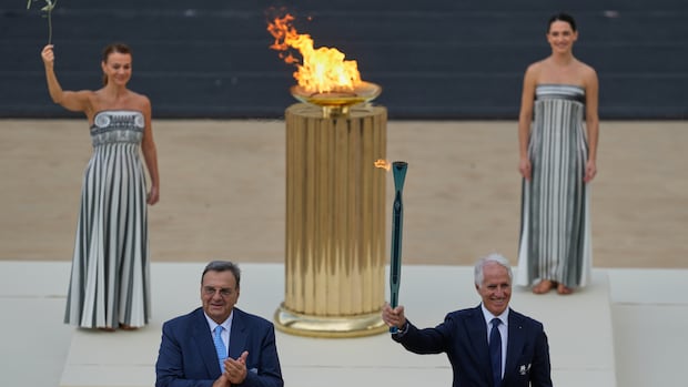 Olympic flame for Milan Cortina Winter Games handed to Italian organizers in Athens