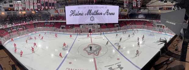 Boston University defeats Northeastern in final game at Matthews Arena