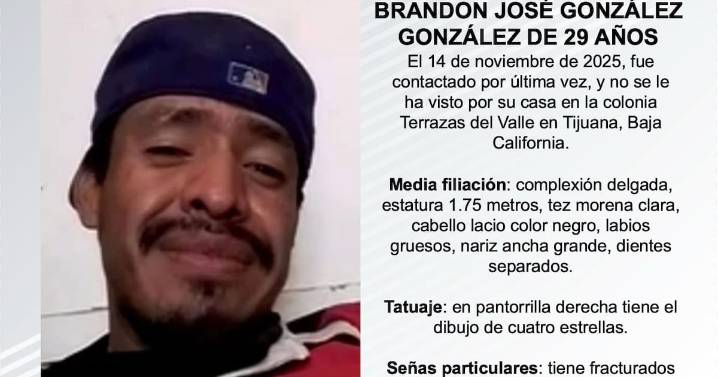 Se busca a Brandon José González González de 29 años