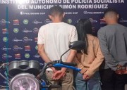 Cuatro jóvenes detenidos por andar abordo de una motocicleta