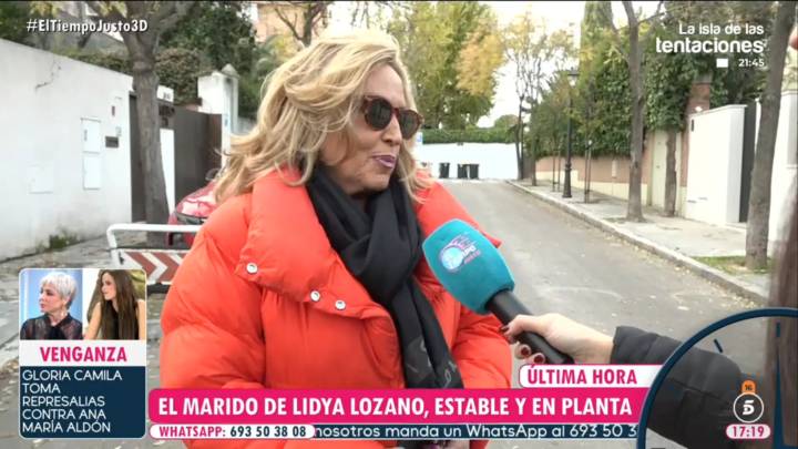 Lydia Lozano, sonriente tras la recuperación hospitalaria de Charly y su ingreso en planta: "Me ha dicho que me vaya a trabajar"