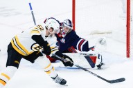 David Pastrnak logs 2 goals, 2 assists as Bruins double up Jets - The Rink Live | Coverage of youth, junior, high school and college hockey