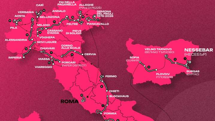 El Giro de Italia 2026 comenzará en Bulgaria y finalizará en Roma tras siete finales en alto