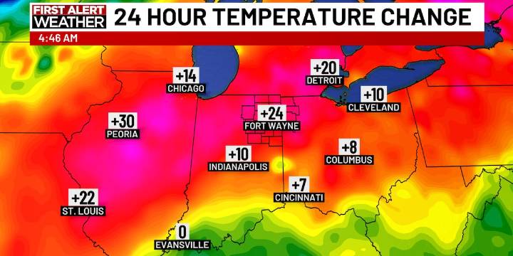 First Alert Forecast: Warmer weekend. Light snow moves through