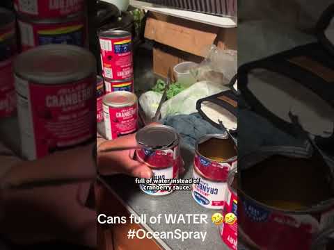Ocean Spray Investigating Reports of Cranberry Sauce Cans Full of Water