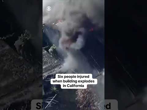 Six people injured when building explodes in California #shorts