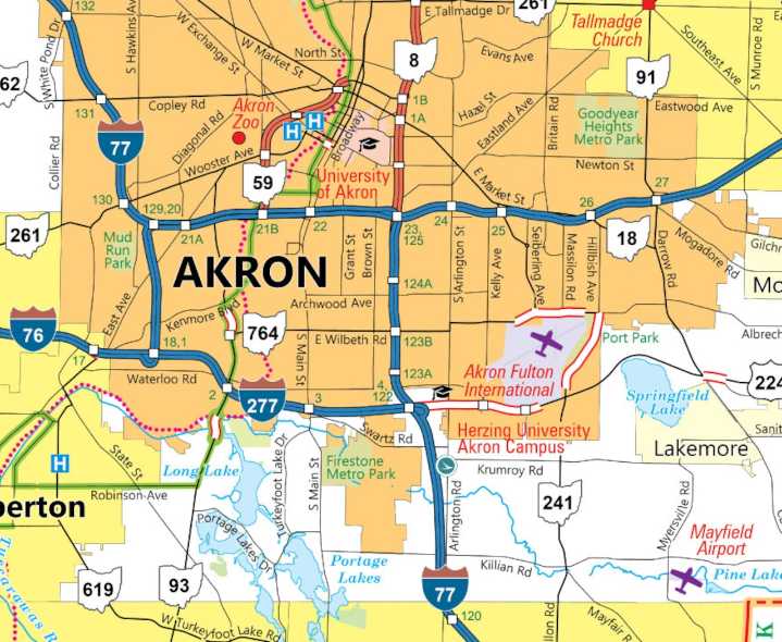 Section of Akron highway system will close Thursday