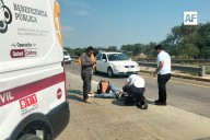 Motociclista resulta lesionado en accidente sobre el Libramiento Ejército Mexicano en Colima