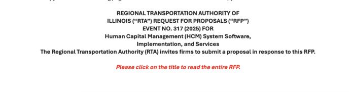 REGIONAL TRANSPORTATION AUTHORITY OF