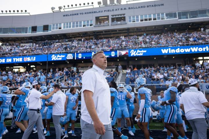 Old Dominion football coach Ricky Rahne gains 4