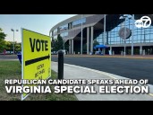 Republican Ken Balbuena speaks ahead of Virgina special election