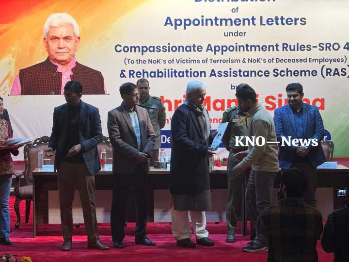 *“Tribute to their sacrifice”: LG hands over job letters to terror victim families in Srinagar*