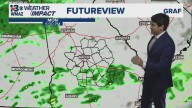 Light rain tonight, heavier rain throughout tomorrow night into Tuesday Morning