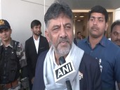 DK Shivakumar arrives in Hyd to participate in Telangana Summit