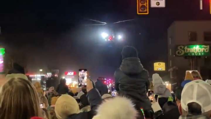 Santa's helicopter arrival disrupted by debris during Cedar City event