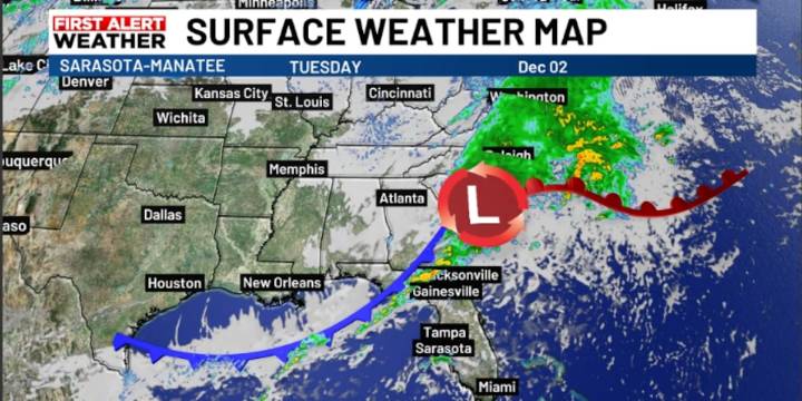 Cold front to move past today