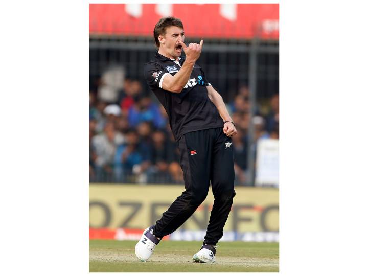 Kiwi seamer Blair Tickner stretchered off after shoulder injury