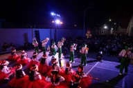 Se ilumina San Andrés Cholula con encendido de Árboles Navideños