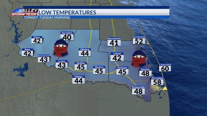 Expect the coldest temperatures of the week tonight into Tuesday morning