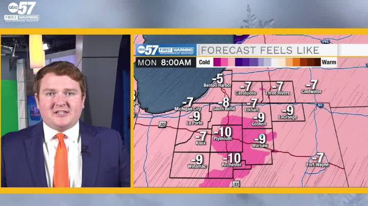 Snow wraps up today, but cold remains through start of week