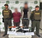 La Policía Nacional capturó a dos personas por los delitos de secuestro simple, hurto y porte ilegal de armas