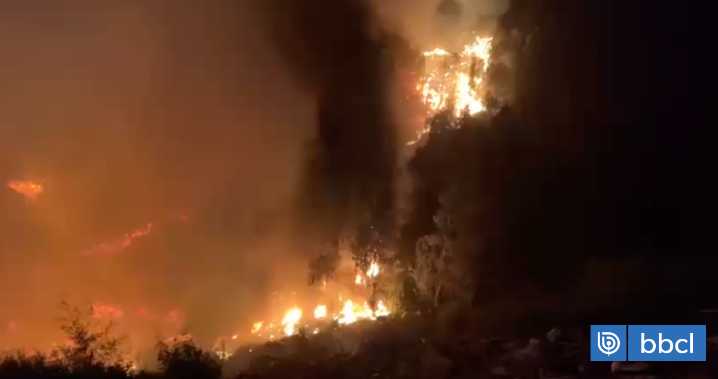 Alerta Roja por incendio forestal en Valparaíso: hubo orden para evacuar un sector de la comuna