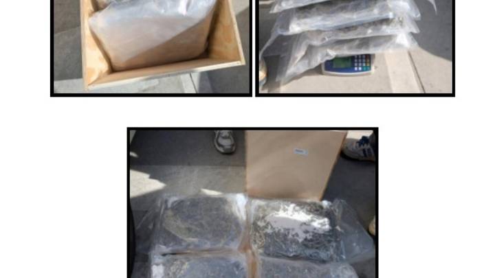 Detenidos dos hombres en Murcia por pretender enviar marihuana a Alemania por una empresa de paquetería