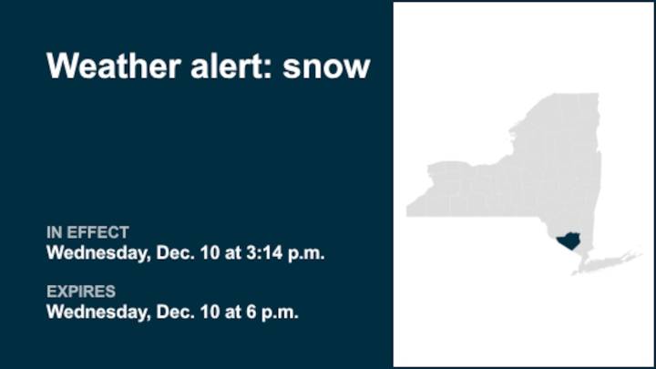 NY weather: Prepare for snow in Orange County Wednesday evening