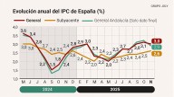 Andalucía modera la inflación al 2,9% en noviembre pese al repunte de alimentos, una décima menos que en España