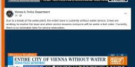 Entire city of Vienna without water
