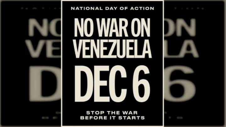 Llaman a protesta nacional en EEUU para detener la guerra contra Venezuela y asesinatos en el Caribe