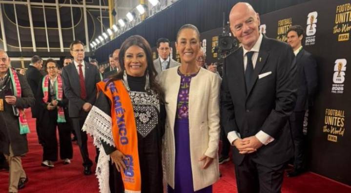 Desfiló Sheinbaum en la alfombra roja del sorteo del Mundial 2026