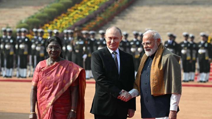 Putin in Delhi: Ceremonial welcome at Rashtrapati Bhavan ahead of India