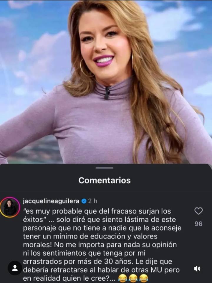 «Siento lástima»: El dardo de Jacqueline Aguilera a Alicia Machado en medio de la polémica