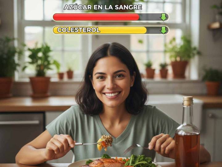 El vinagre de manzana podría ayudar a reducir el azúcar en la sangre y controlar el colesterol, según la ciencia