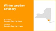 Winter weather advisory affecting Orange County Tuesday