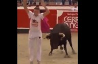 Viral video: A bull charges, and this man does the unthinkable!