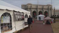 Anti-Trump protestors at Union Station ordered to move for Columbus Circle clean