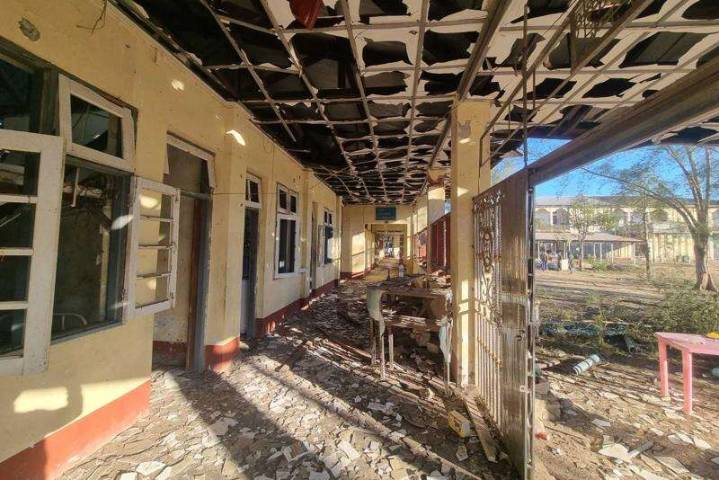 A nighttime airstrike on a hospital leaves 34 dead and 80 injured in Myanmar