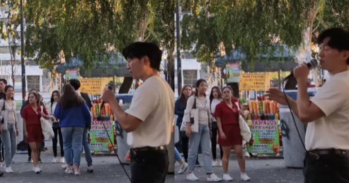Joven coreano causa sensación al cantar en público un tema emblemático de José José