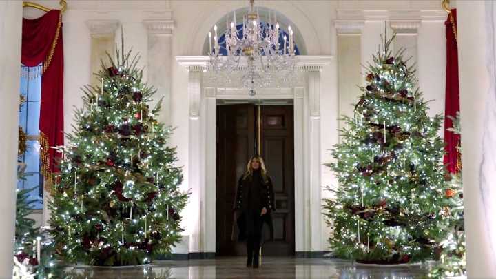 First lady Melania Trump unveils 2025 White House Christmas decorations