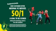 Arsenal v Wolves betting offer: Get 50/1 on a goal to be scored with Paddy Power