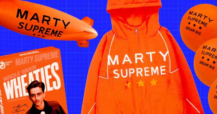 A blimp, Timothée Chalamet and a Wheaties box: Behind the 'Marty Supreme' marketing blitz
